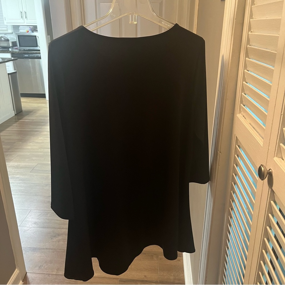 Alfani Black 3/4 Sleeve Top - Picture 2 of 3